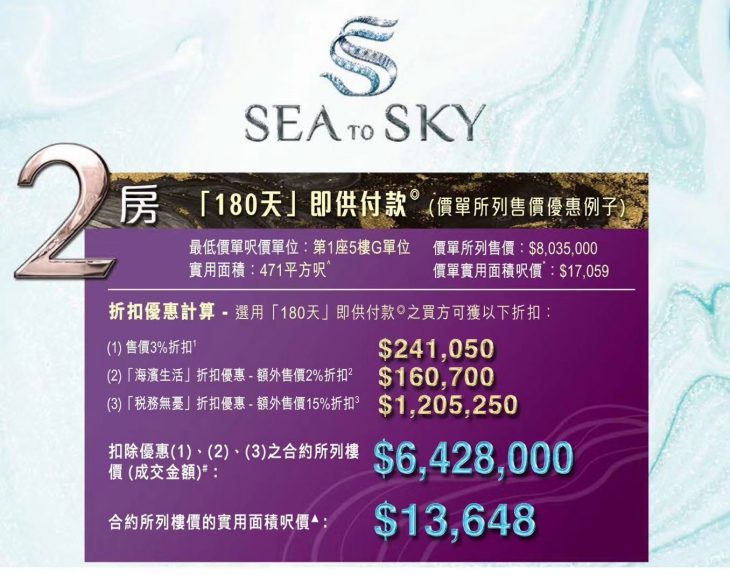 sea to sky2房价格