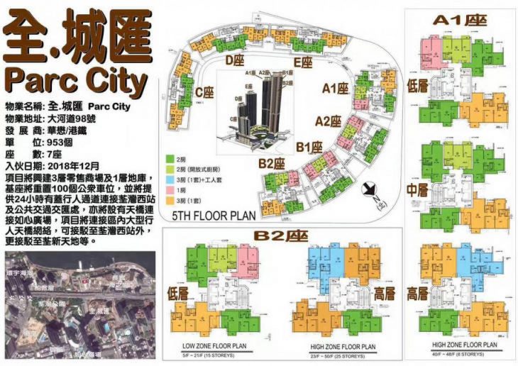 全城滙（全城汇PARC CITY）户型图，面积，位置，校网及周边环境